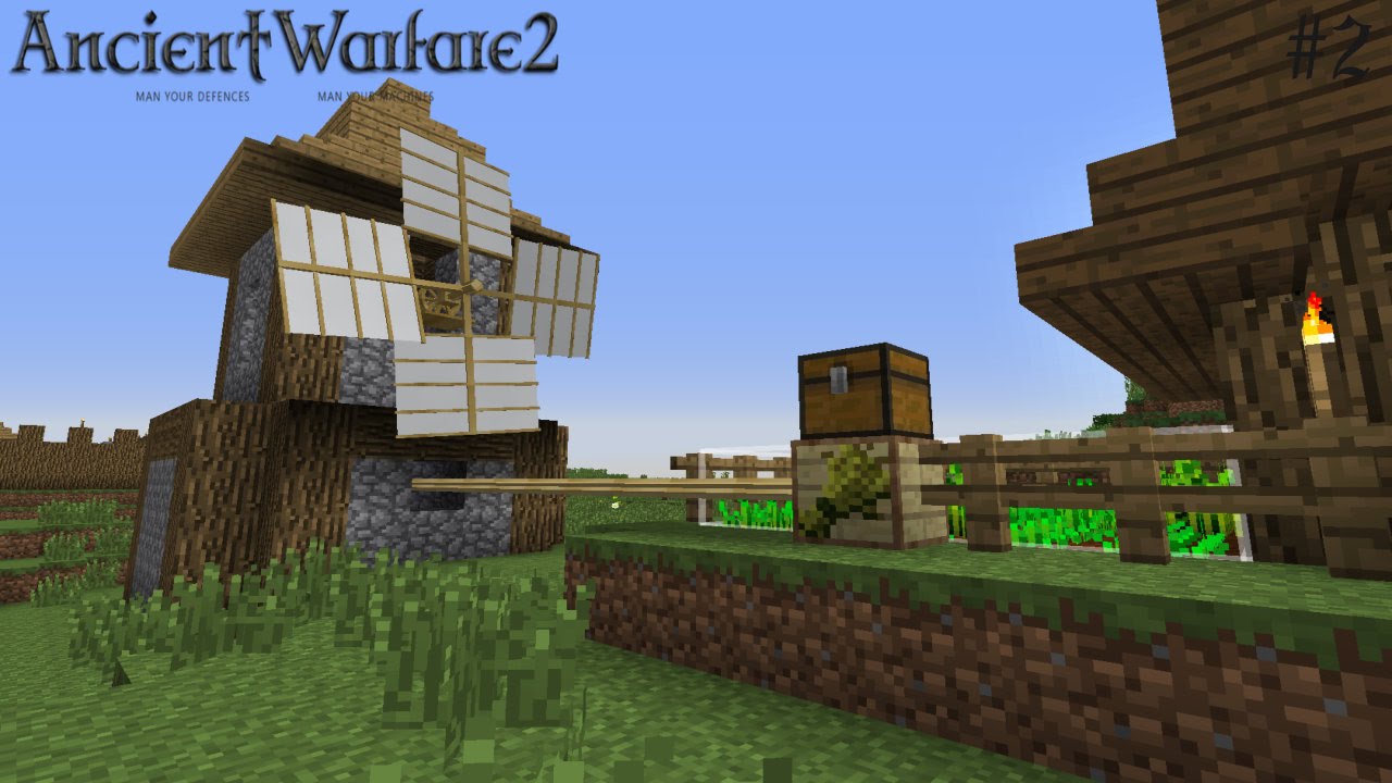 Ancient Warfare SMP! #2| Research, Windmill, and Crop Farm 