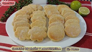 GALLETAS HECHAS EN SARTÉN DE LIMÓN Y MANTEQUILLA SIN HORNO Y QUEDAN RIQUISIMAS