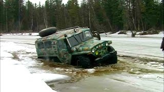 ВЕЗДЕХОД ШЕСТИКОЛЕСНЫЙ НА ЗИМНЮЮ РЫБАЛКУ, начало паводка(Вездеход шестиколесный и начало паводка, зимняя рыбалка на Еты-Пуре, мы на Хивусе. Мы всю свою жизнь сним..., 2016-04-03T17:38:34.000Z)