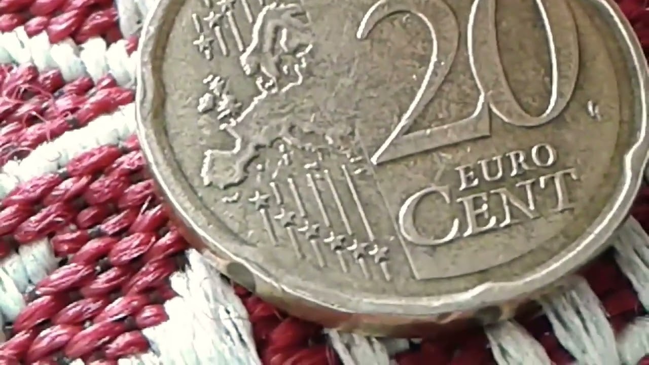 40.000.000 minted in France for Malte ! Rare Defect medal 20 euro cent coin MALTA 2008 F