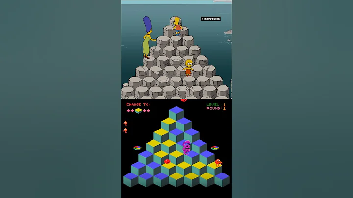 The Simpsons Q*bert Reference 🟡 #thesimpsons #qbert #eastereggs