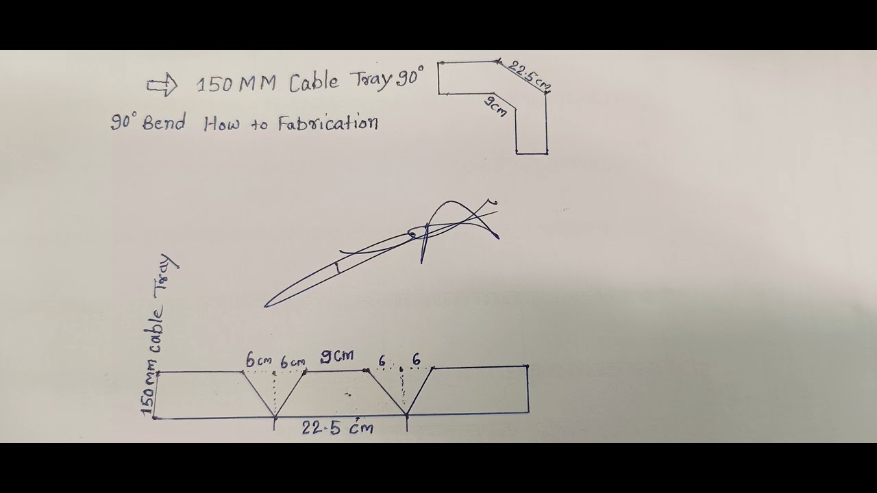 How to make 90′ bend 150 mm cable tray
