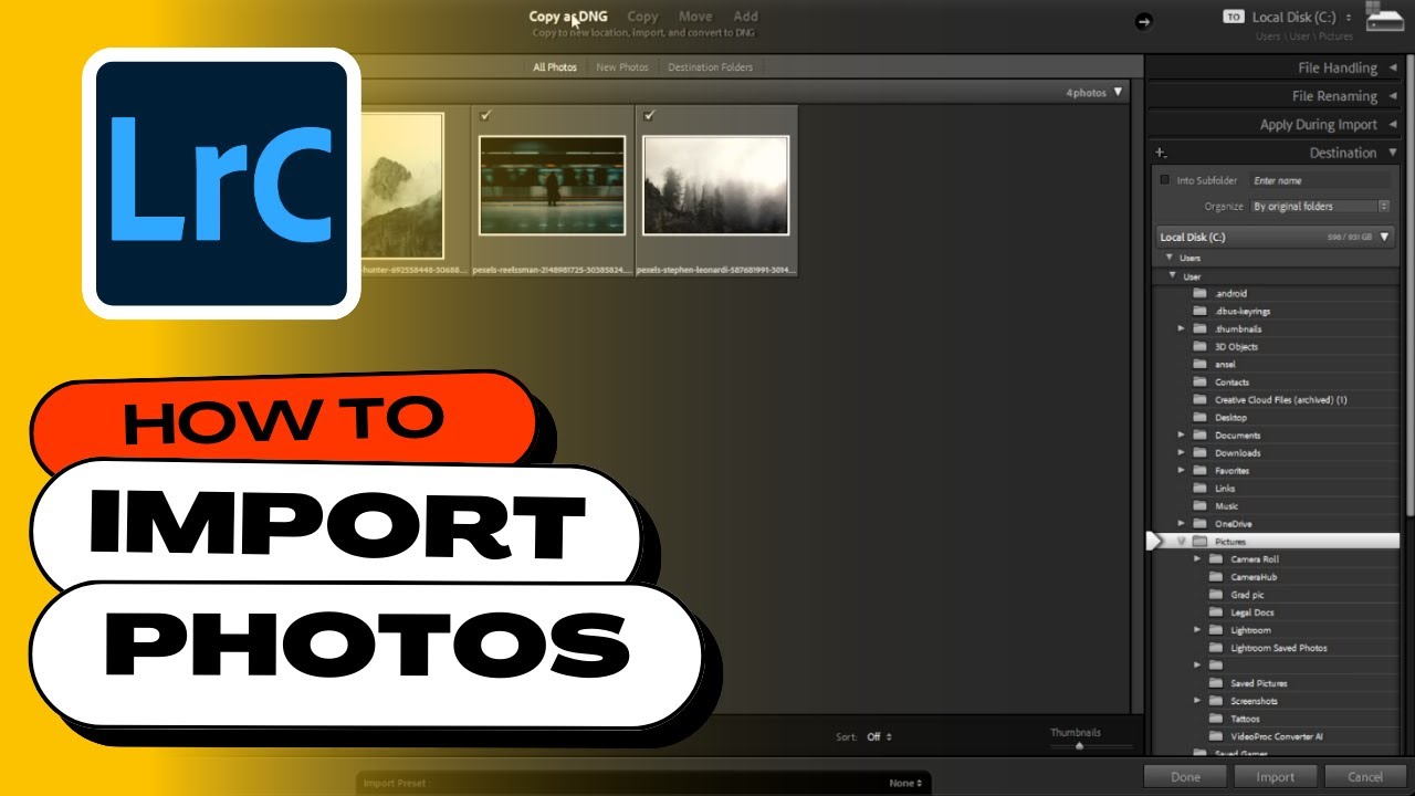 How to IMPORT PHOTOS into Lightroom