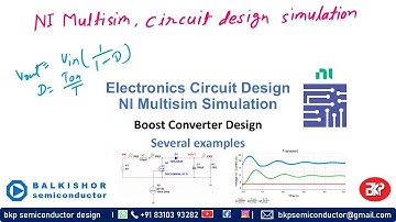 020: Boost converter design and simulation NI Multisim
