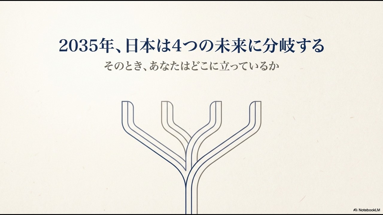 未来予測シリーズ第一回 2035年、日本は4つの未来に分岐する──その
