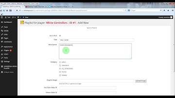 Universal Video Player - How to manage the playlist and categories