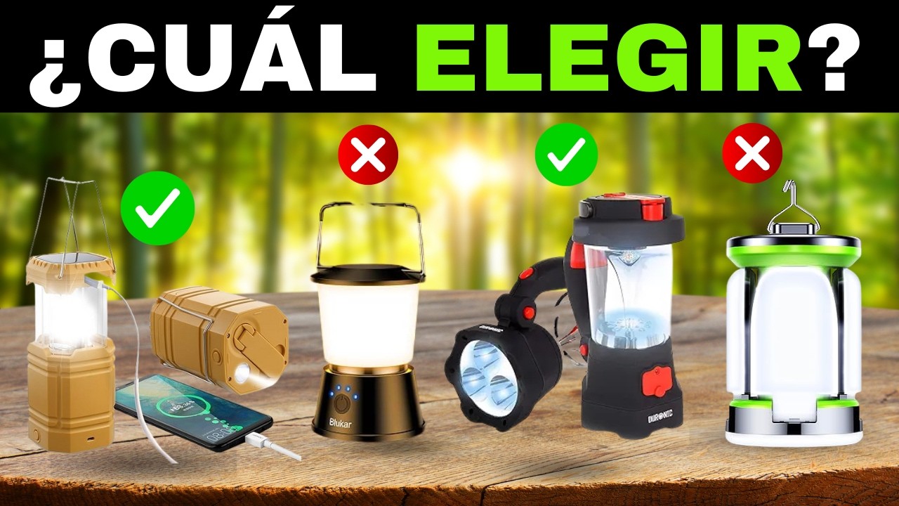 ✅ Las 7 MEJORES Linternas para Camping BARATAS de Amazon [2026] 🔦 [Calidad-Precio] Larga Duración