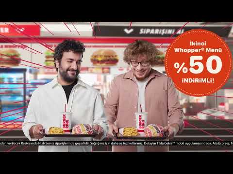 Tıkla Gelsin® ile Burger King®'de İkinci Whopper Menü® 50 indirimli! Reklam Filmi | Ümit Ateş