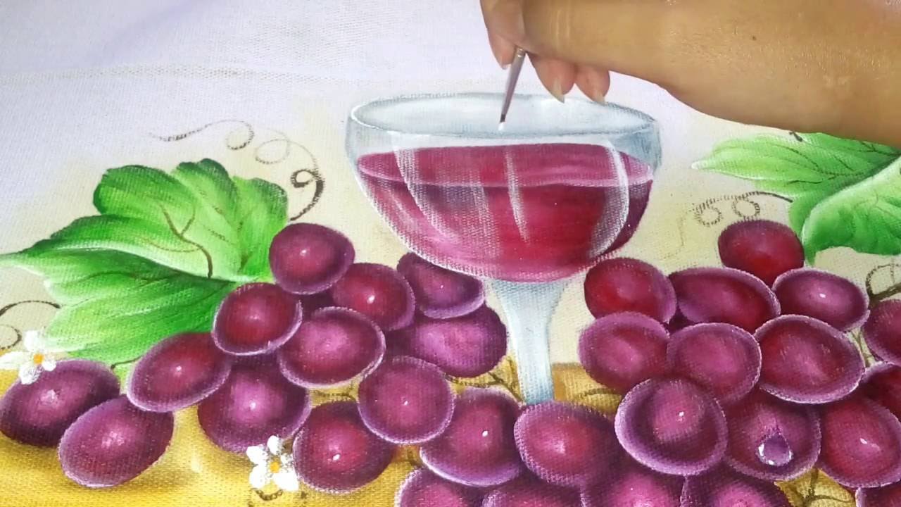 Transparência, Como pintar cálice com vinho, pintura em tecido