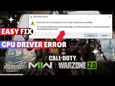 Fixed "Cod Warzone GPU" Diver Version Error