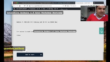 Interative Brokers API 4.5 hour Workshop Bootcamp