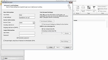 How to set up your emails in Outlook 2010 on PC | SWiM Communications