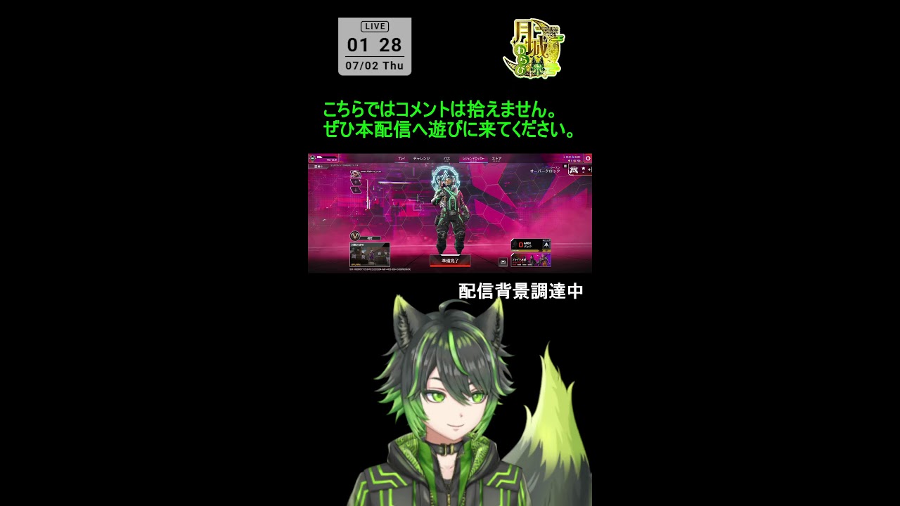 あ〜きゃん♬様　5点おまとめ APEX #参加型】休みっていいなぁあ ※概要欄見てね #月城わらび #緑の狐