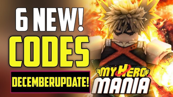 My hero Mania codes 2023 Updated - Tunnelgist