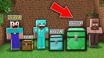 Minecraft NOOB vs PRO: HOW NOOB UPGRADED LEVEL TO 1000 LVL TO OPEN THIS RAREST CHEST! trolling