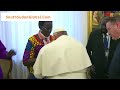 When His Holiness Pope Francis Kneels to Kiss Feet of South Sudan's Leaders in Vatican for Peace