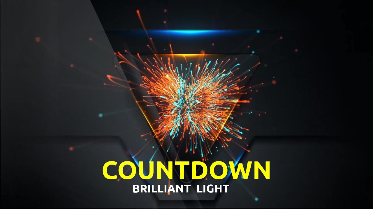 Brilliant  light particles flying countdown display video | Countdown HD video | Countdown