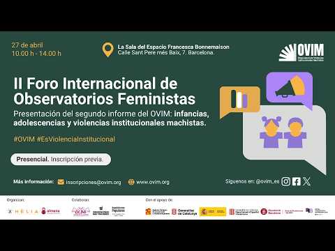 II Foro Internacional de Observatorios Feministas. Presentación del segundo informe del OVIM