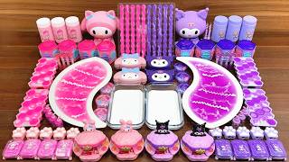 Fun Slime Mixing Into Glossy My Melody Vs Kuromi Asmr Sounds