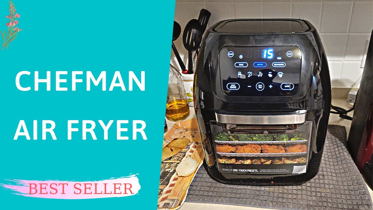 Chefman Digital Air Fryer + Rotisserie Oven, 6.3 Qt Capacity,  Multi-Function, Black