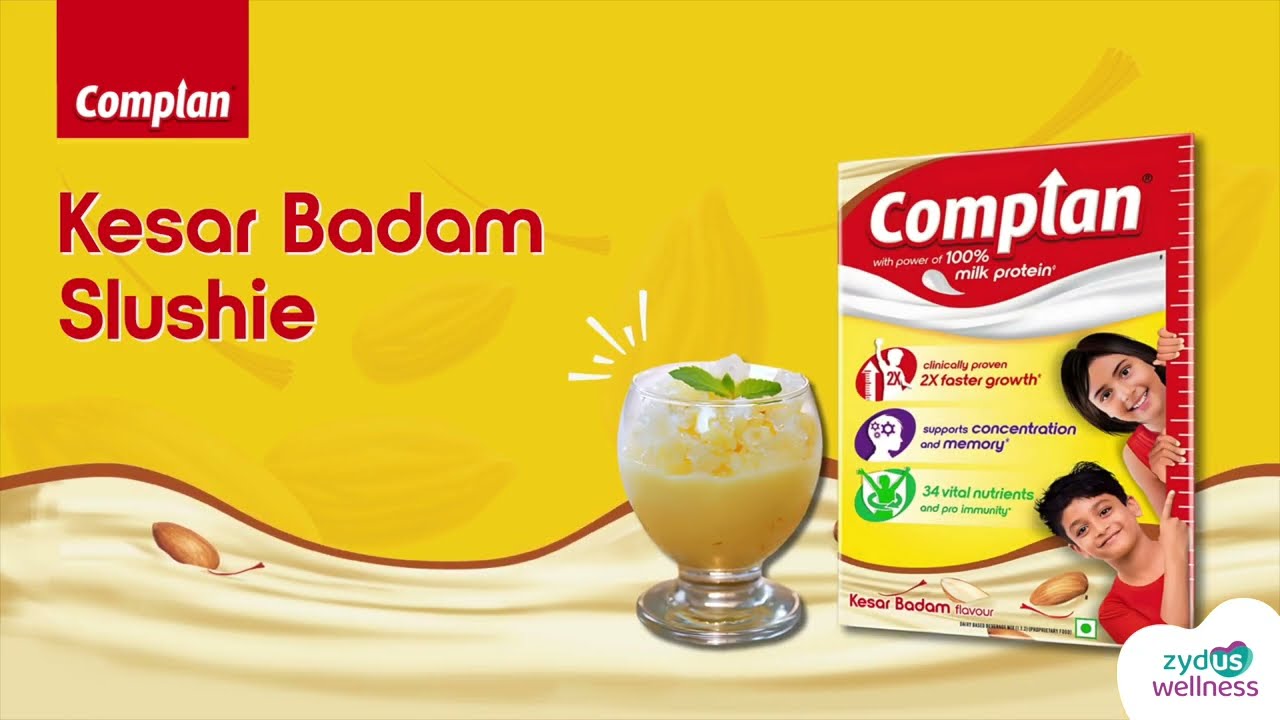 Complan Kesar Badam Slushie