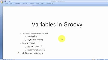 Variables in Groovy