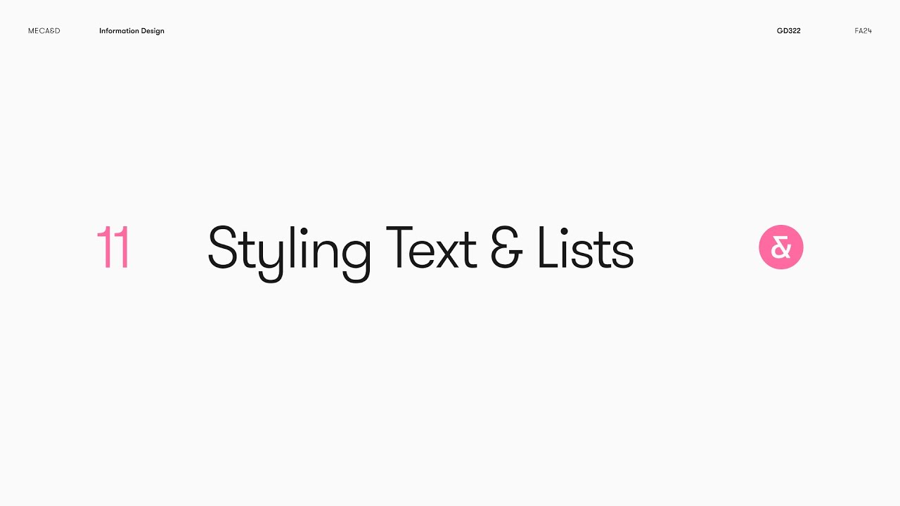 11 — Styling Text & Lists - YouTube