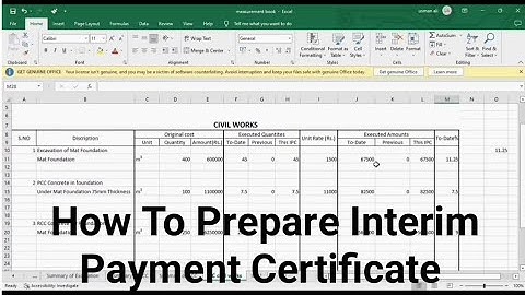 How to Prepare Interim Payment Certificate For a Complete Project (IPC)||Quantity Surveyor