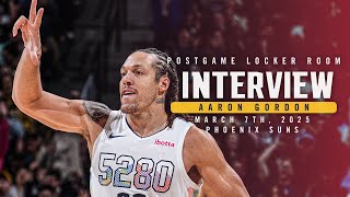 Aaron Gordon Postgame Locker Room Interview vs. Suns 🎙 | 3/7/25