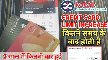 kotak mahindra bank credit card limit increase offer kab aata hai || Kotak card limit increase