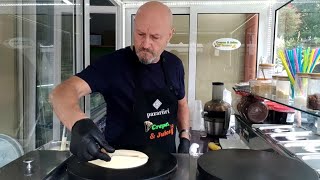 アルバニア・頑固おやじのバナナクレープの作り方　Albania stubborn father banana crepe