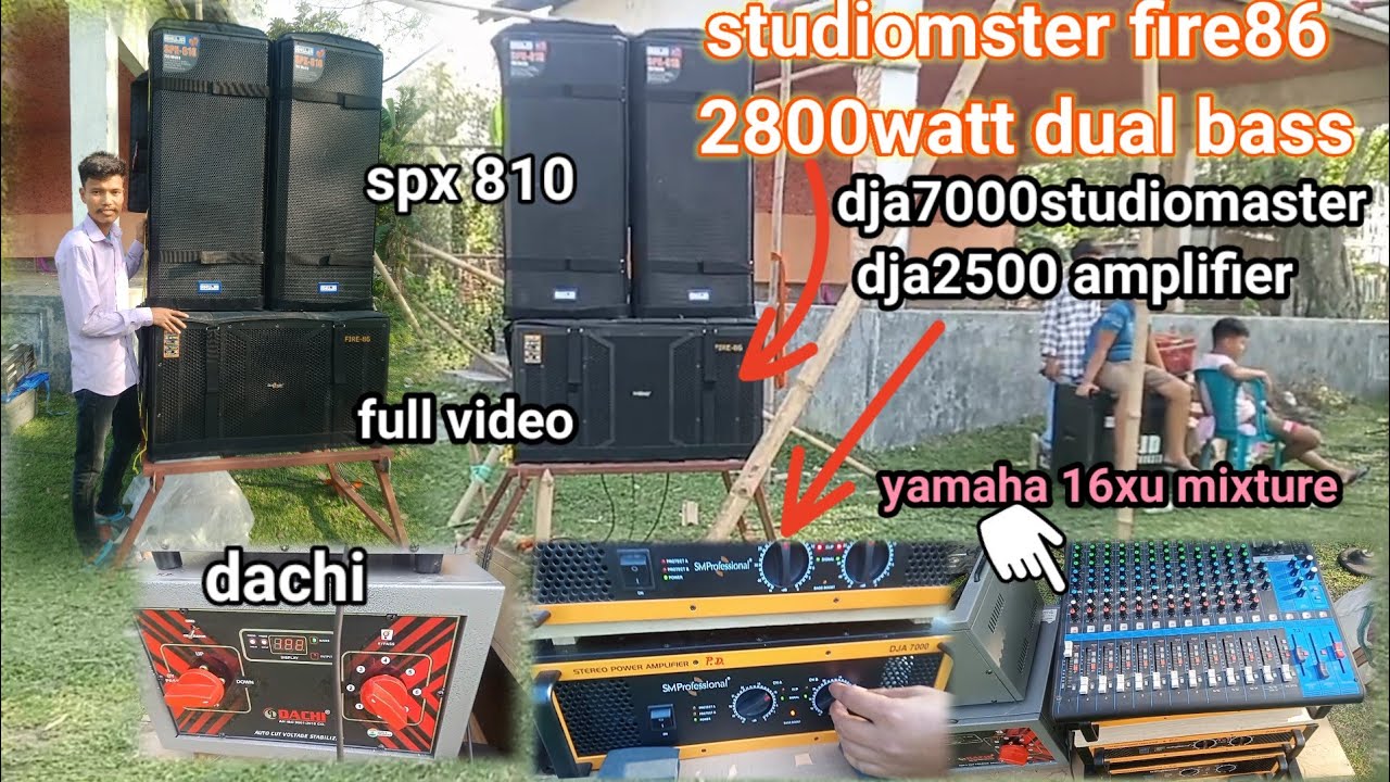 studiomaster fire 86 sound test ahuja spx 810 / studiomaster dja7000 dja2500 dachi stabilizer 10kv