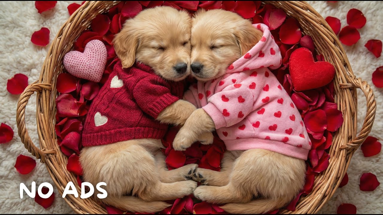 12 часов любви к щенкам Успокаивающая музыка 💖 Глубокий сон и снятие тревоги для собак и щенков 🐶💤