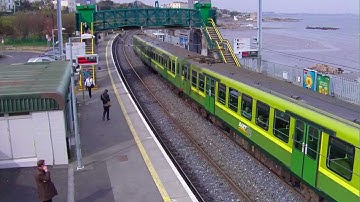 Dart train number 8628 at Salthill & Monkstown station, Dublin
