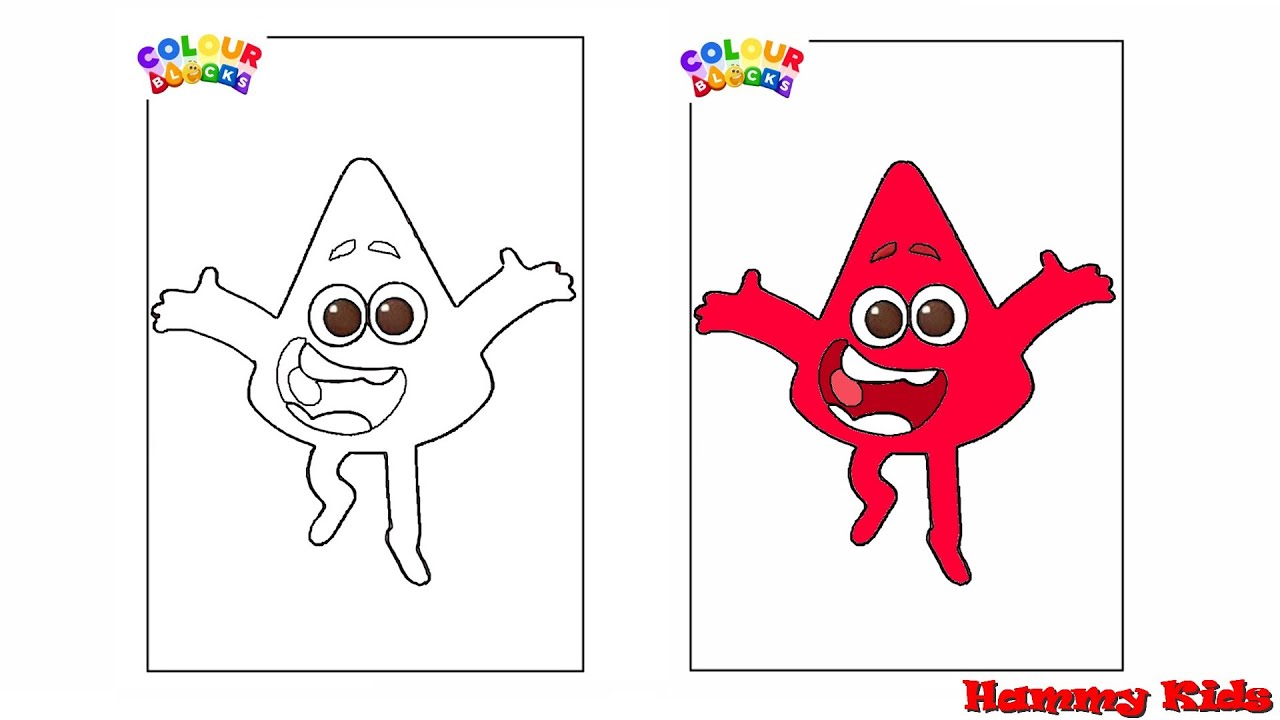 Colourblocks Red, Learn to Draw and Colour, Colour Blocks Red