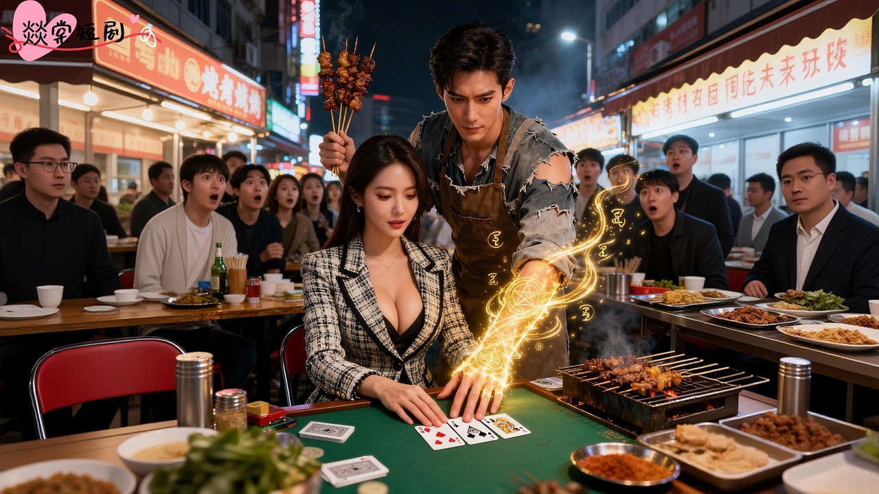 看似邋遢的燒烤叔叔竟是天下第一的賭神！美女總裁被騙光財產被逼賣身還債，豈料小夥一隻手竟為她贏下千億震驚全場，美女總裁以身相許求他出手幫忙！#烧烤摊主竟是赌神