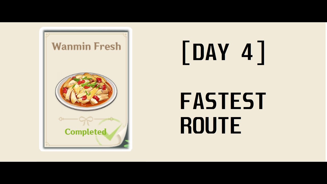 [Genshin Impact] Wanmin Fresh Guide (Day 4)