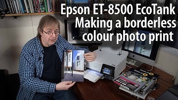 Borderless photo printing Epson ET-8500 Ecotank printer. Adjusting print size and EPL software