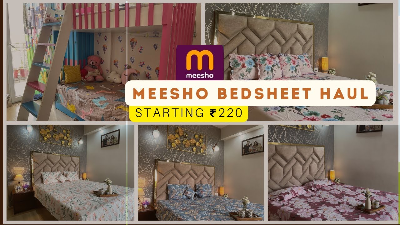 Meesho Bedsheets Haul starting ₹220 ️Amazing Bedsheets in Affordable