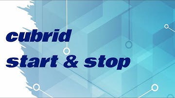 [교육] 큐브리드 구동 및 종료 / CUBRID Start & Stop