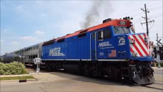 Railfanning Union Pacific Geneva Subdivision - Wheaton, IL, 7/19/2016