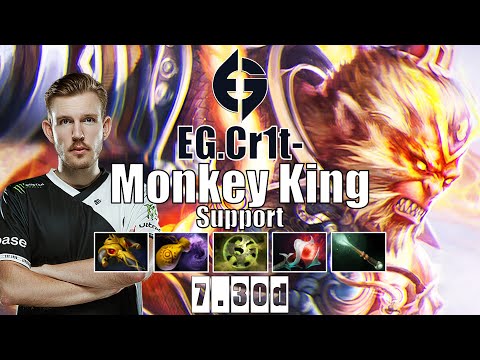 Monkey King Support | EG.Cr1t- | CR1T- POS 4 MONKEY KING FOR TI 10 | 7.30d Gameplay Highlights