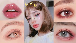 MAQUILLAJE DE LABIOS, OJOS Y CEJAS COREANAS 2023 | KOREAN MAKEUP