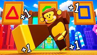 Beating NEW WORLD 4 STAGES in +1 Speed Monkey Escape! (Roblox)