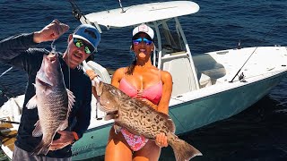 NO SONAR, NO PROBLEM! Bottom fishing with NO electronics: We Still Caught GROUPER & SNAPPER!