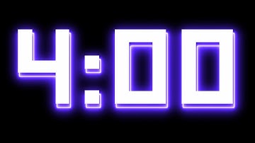 4 Minute NEON Countdown Timer