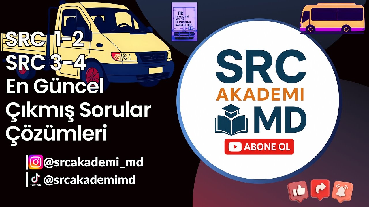 BU SORULAR OCAK SRC 1234 SINAVINDA ÇIKTI🚗🚕SRC SORU ÇÖZÜMÜ📝GARANTİLİ PUAN🎯#keşfet #sınav #ehliyet#src