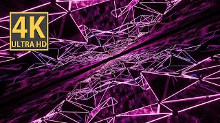 Abstract Background Video 4K Screensaver Tv Pink Blue Network Tunnel Vj Loop Neon Calm Blender-Art
