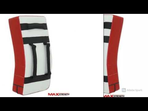 MAXSTRENGTH Gel Kick Strike Shield for Kickboxing Training | Curved Muay Thai Kicking Pad