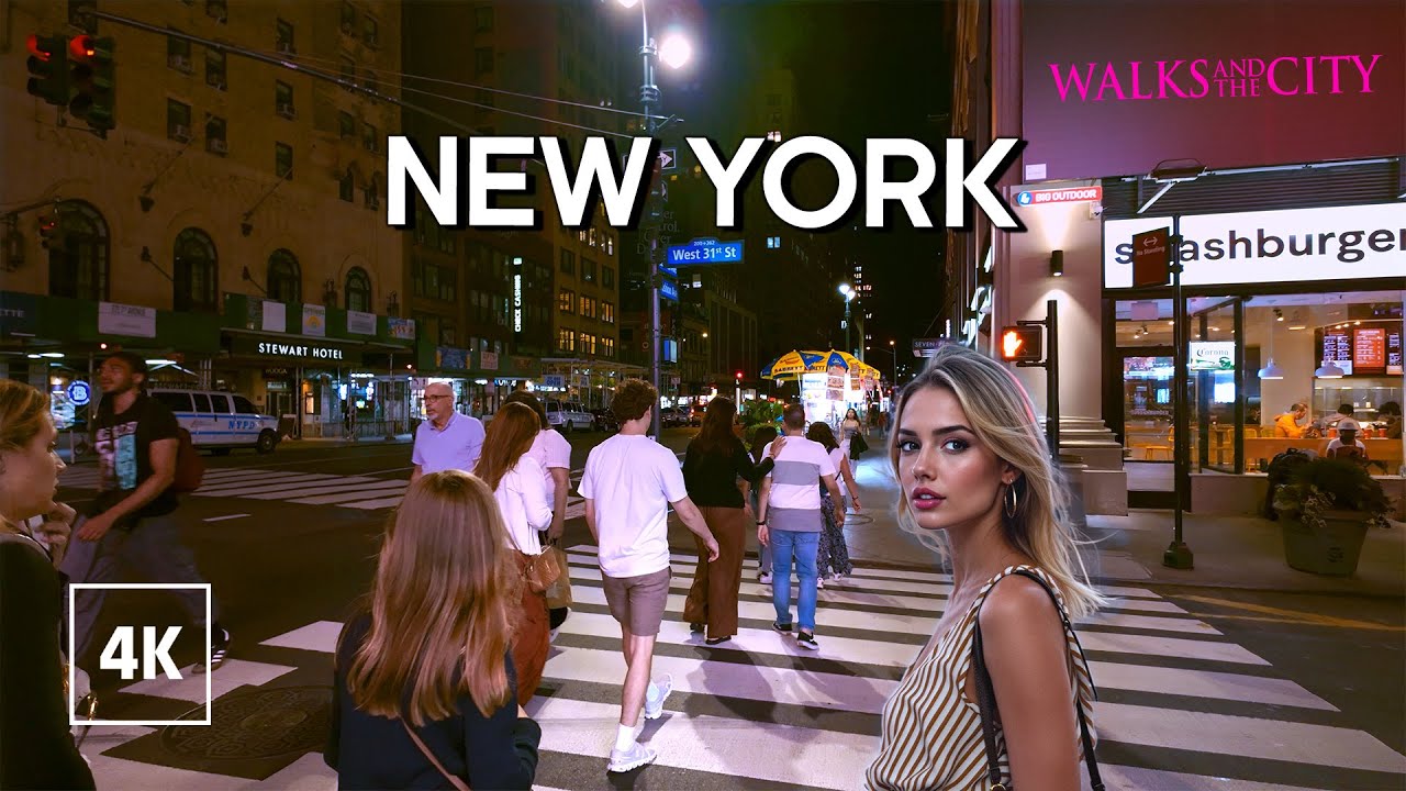 New York, Amerika Serikat | MAnhattan | Jalan Santai Sore Hari 4K